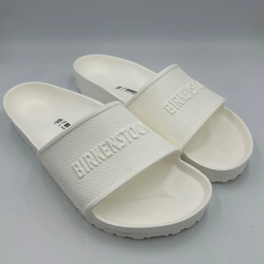 Birkenstock Barbados EVA Slides Mens 12 White‎ Beach Waterproof Sandals NEW READ